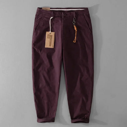 Winter New Retro Cotton Cargo Men Pants Vintage Straight Men Clothing Casual Joggers Men Trousers F7612