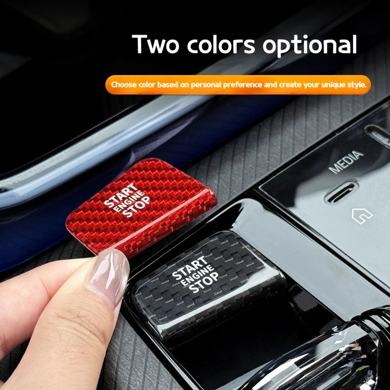 For BMW 5 7 X3 series i5i7 G45 G60 G70 2023-2026 Real carbon fiber one-key start button decorative stickers interior accessories