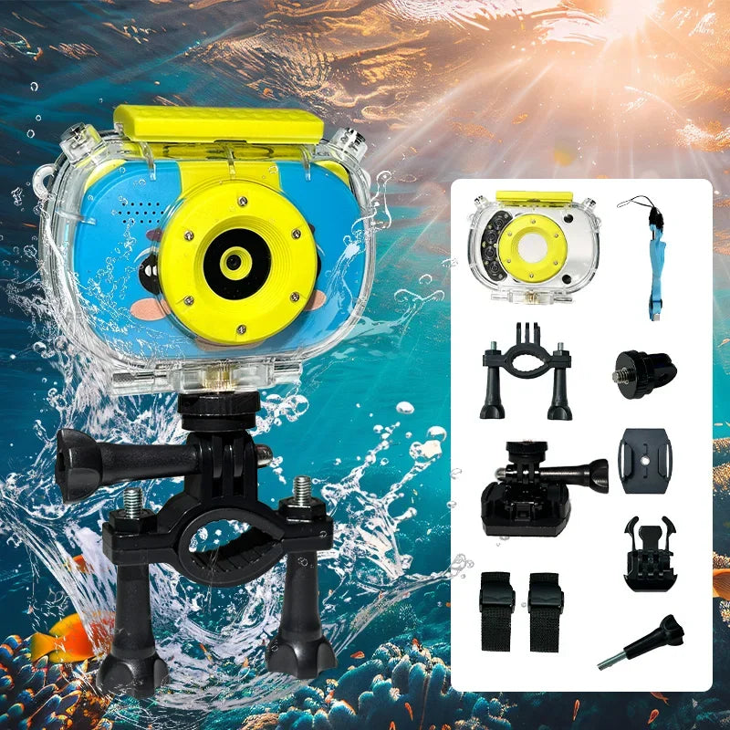 Kids Waterproof Camera 20MP Waterproof Underwater Digital Camera 1080P 10X Digital Zoom Screens Waterproof Digital Camera