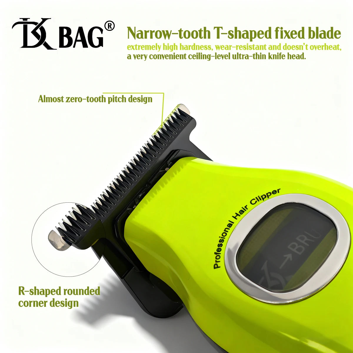 BRDCLIP 609 10000RPM Grey Professional Hair Clipper 7500RPM External Rotor Brushless Motor DLC Blade Hair Trimmer Barber Shaver