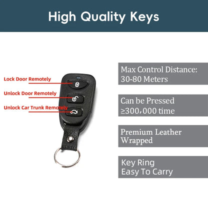 Hippcron Car Lock Door  Remote Control Entry System Car Central Control Lock With 4 Door Lock Actuator 12V Universal