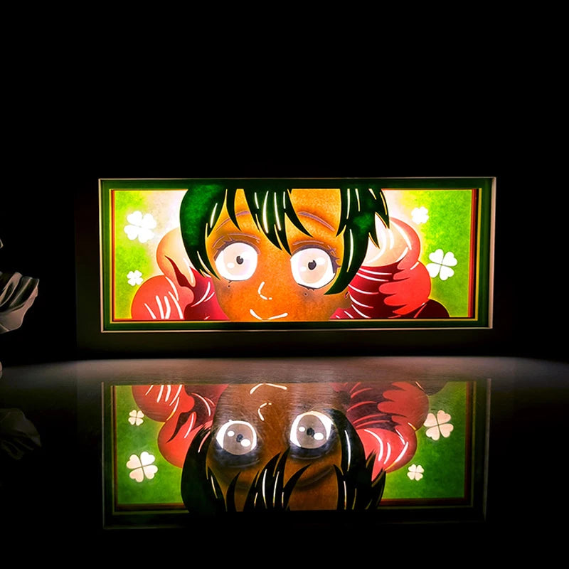 Anime Series Paper-Cut Light Room Bedroom Night Light Remote Control Colorful Light Box Atmosphere Light