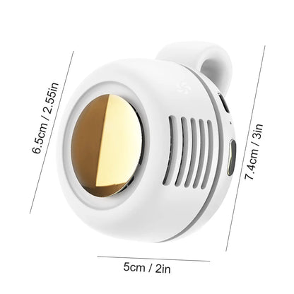 Mini Clip Fan Portable Neck Waist Fan Electric Air Cooling Fan 900mah USB Bladeless Fan Portable Air Cooler for Outdoor Home