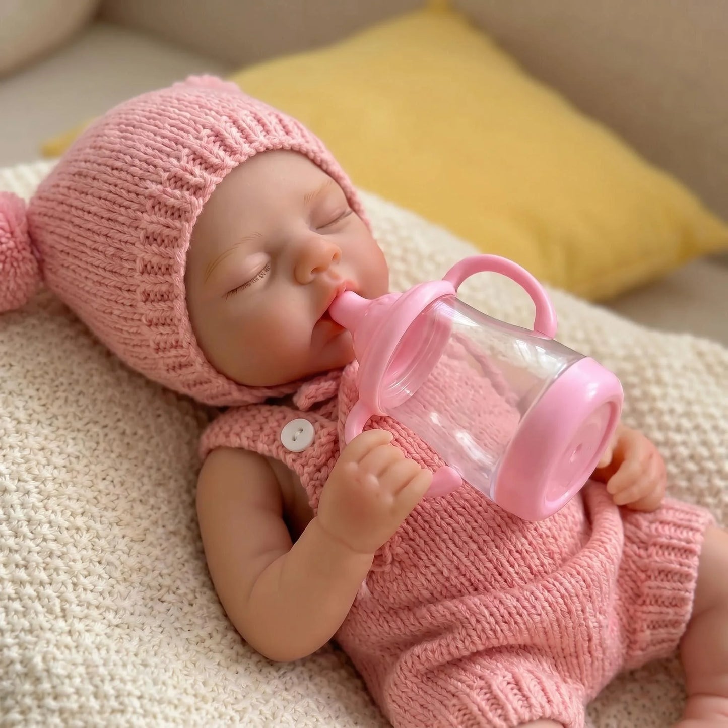 NPK 12inch Squish Silicone Lifelike Reborn Bebe Doll Flexible Elastic Super Soft Irys Cute Small Size Full Solid Silicone