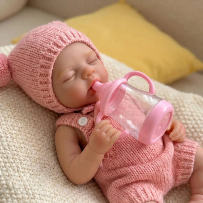 NPK 12inch Squish Silicone Lifelike Reborn Bebe Doll Flexible Elastic Super Soft Irys Cute Small Size Full Solid Silicone