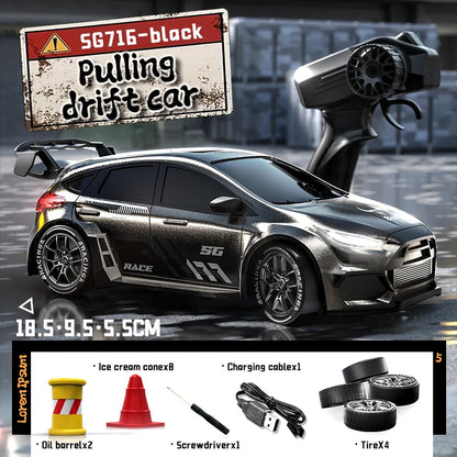 RC Racing Car 70km/H High Speed Drif Sports Car 2.4g 4wd Brushless Speed Champion with LED Lights Remote Controlled Cars for Kid