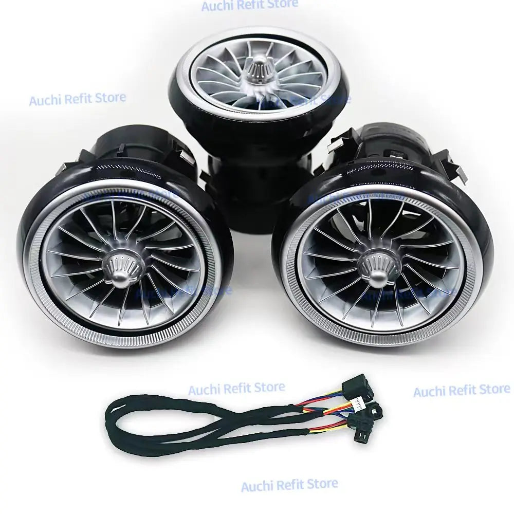 12/64 Colors LED Car A/C Nozzle Vents For Kia Stinger Ambient light Turbine Shape Air Outlet of Automobile Air Conditioner Refit