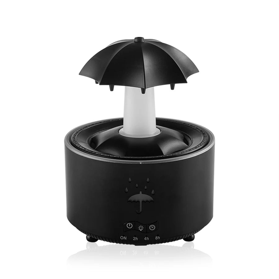 Rotating Raindrop Humidifier, Cool Mist Air Humidifier with Remote, Colorful Night Light, Essential Oil Diffuser, Auto-Off