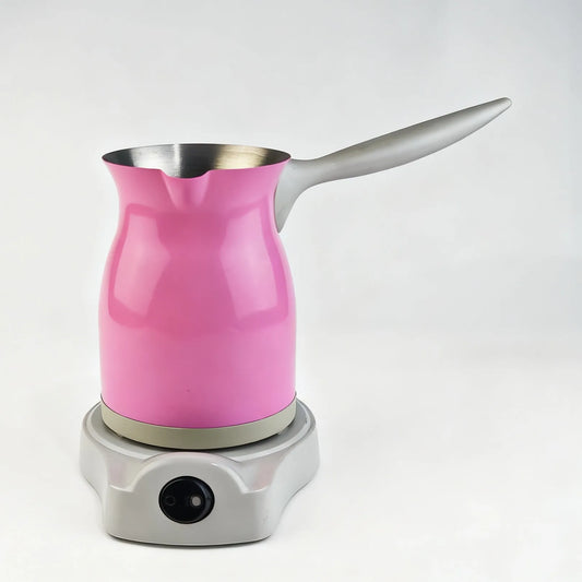 200ml Portable Stainless Steel Turkish Hand-pour Electric Coffee Pot Home Spill-proof Auto Heating Coffee Cup Kitchen Tools 800W