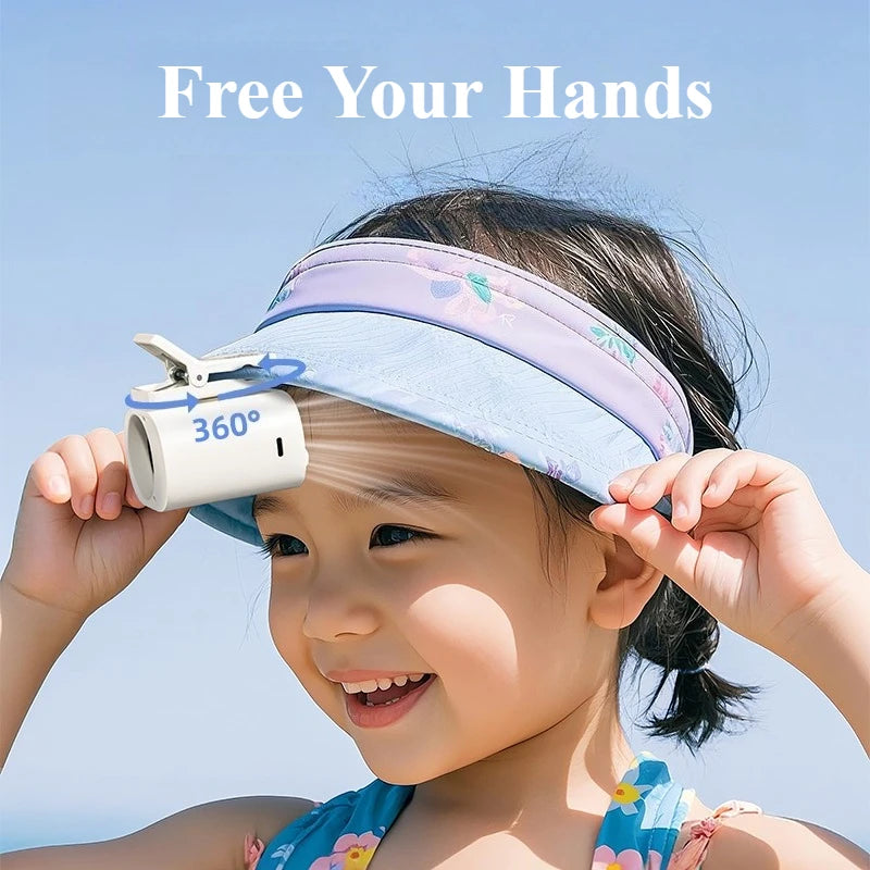 Eary Portable Car Clip On Fan With 1800mAh 360 Rotate 100 Speeds Wind Adjustable USB Rechargeable Summer Cooler Fan Car Electric