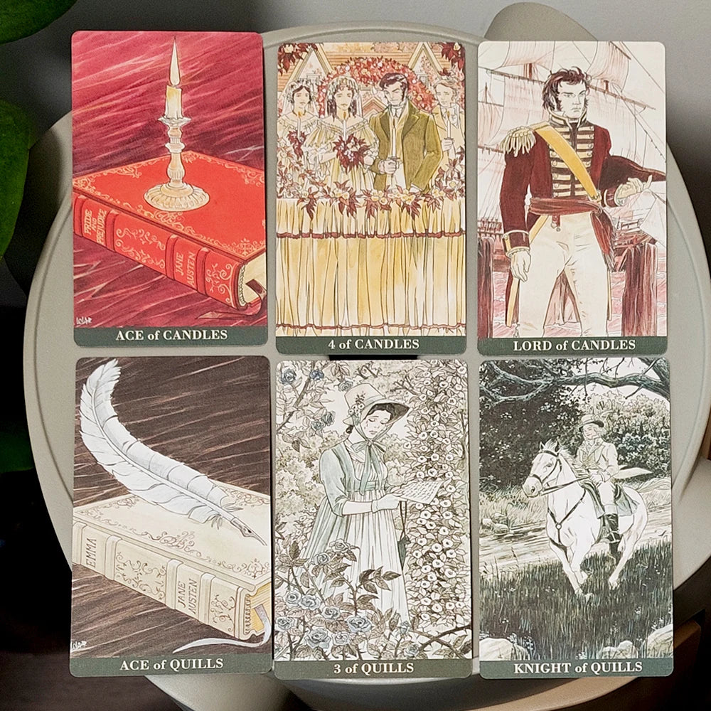 Jane Austen Tarot in Rigid Box - 12*7cm A Regency Romance Divination Deck for Literature Lovers, 78-Card Deck