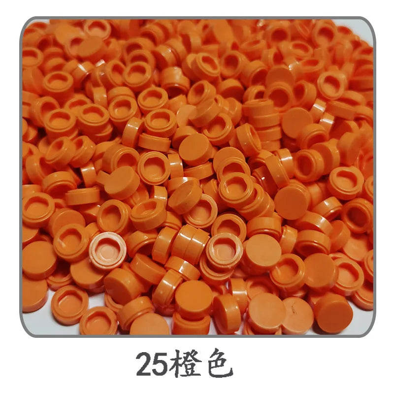 900pcs 52 Colors City Building Blocks Flat Tile 1x1 Round Bricks DIY Enlighten Blocks Parts 98138 Blocks for Children Boys Girls