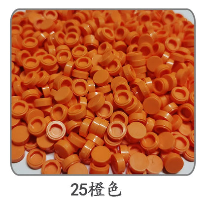 900pcs 52 Colors City Building Blocks Flat Tile 1x1 Round Bricks DIY Enlighten Blocks Parts 98138 Blocks for Children Boys Girls