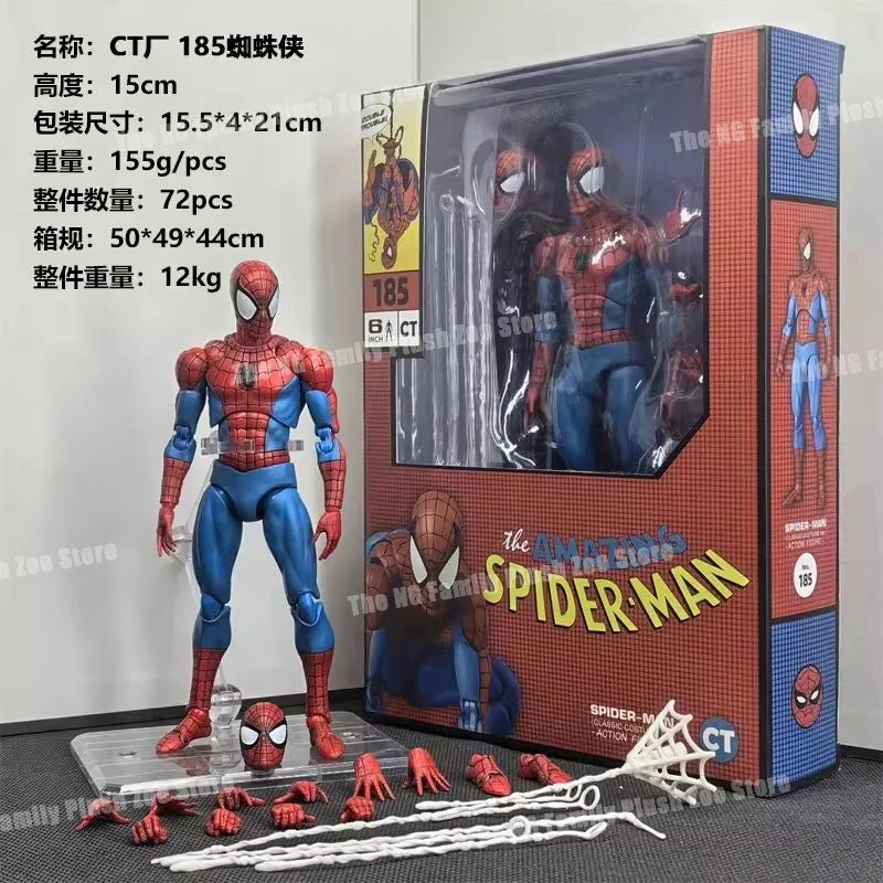 In Stock Ct Toys Spiderman Peter Parker Mafex 185 The Anazing Spider-Man Web Man Mafex 190 Anime Action Figure Model Gifts Toys