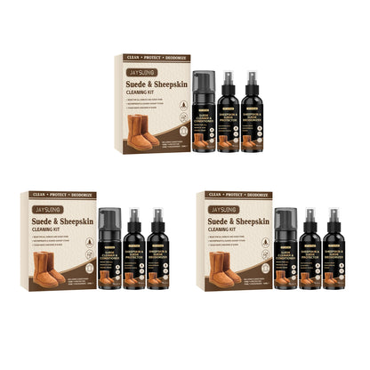 Suede & Sheepskin Clean Kit Nourish Protect Boost Stain Remove Efficiency Resist Water Light Stains Leather Material Cleaner Set