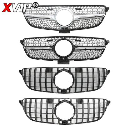 XVIP Front Chrome Diamonds Style Racing Grille For Mercedes Benz GLE C292 GLE350 GLE450 GLE500 GLE43 AMG 2016-2019 Upper Grilles