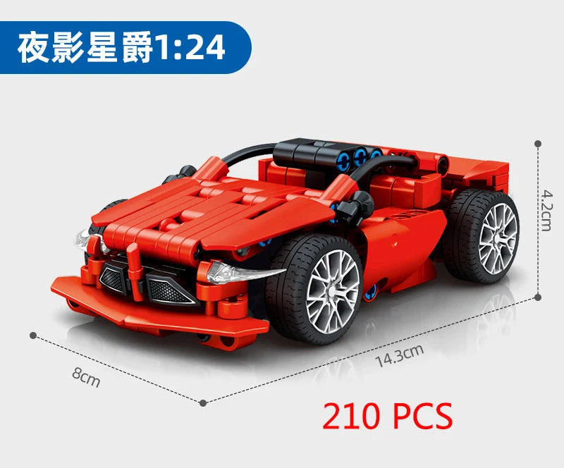 City Technique Speed Racing Car old Classic Sport Model Building Brick Super Racer Great Rally Vehicles Block Christmas gift Toy