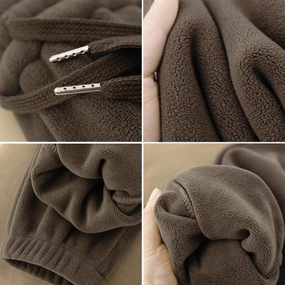 Thickened Double-Sided Fleece Women's Sports Pants Winter Outdoor Wear Warm Orlon Lined Sweatpants Commute Style Long Pants