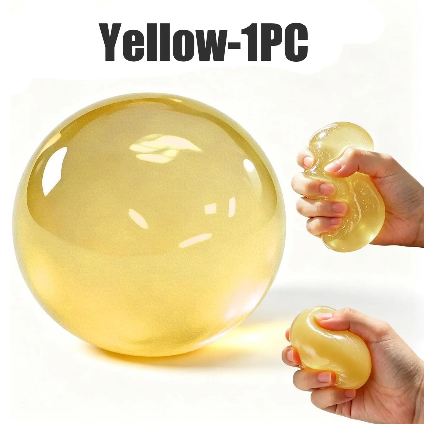 Artisan Coconut Oil Soft Gel Stress Ball Slow Rebound Squishy Toy with Jelly Texture Perfect Decompression Fidget for Adults