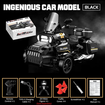 1:43 Remote Control Tricycle 4WD Type-C Charging RC Drift Car Kids Electric Toy Car Children's Gift