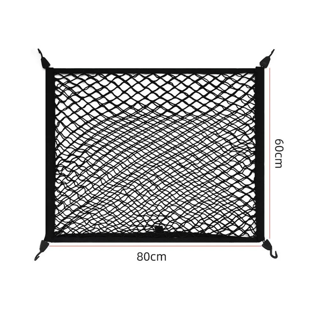 80*60cm Elastic Car Trunk Single And Double Layer Luggage Fixed Storage Net Cargo Organiser Interior Accessories
