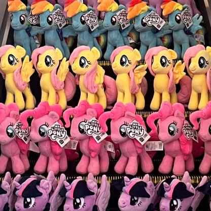 Original My Little Pony Plush Toys Applejack Rainbow Dash Twilight Sparkle Pinkie Pie Rarity Fluttershy Stuffed Doll Kid Gift