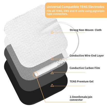 20/30/50/100P EMS TENS Electrode Pads Gel Patch For Electrodes Acupuncture Massager Nerve Muscle Stimulator Electrode Stickers