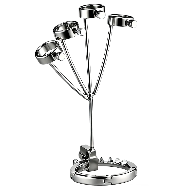 1set Ring Handcuffs Stainless Steel Ring Wrist Cuff Screw Adjustment BDSM Bondage Sex Toy Adult Pleasure Sex Toys Sexual Wellnes