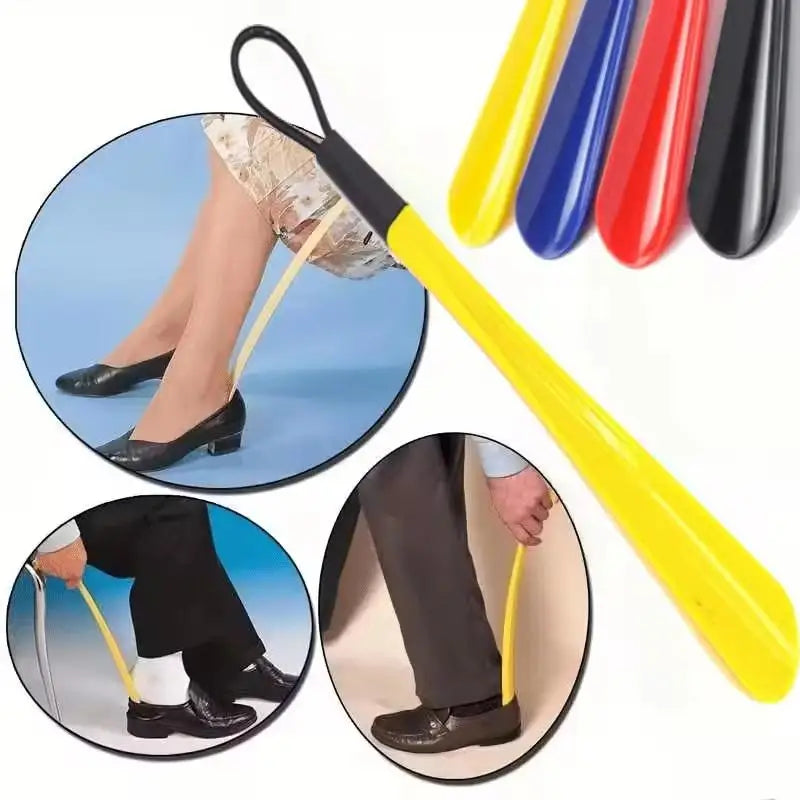 1PC Extra Long Flexible Plastic Shoe Horns Do Not Require Bending Durable Shoe Spoons For Pregnant Women Wear Shoe Assistants
