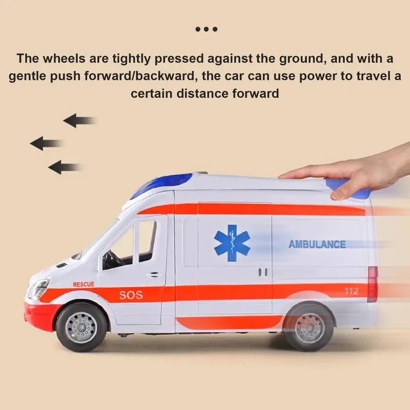 Ambulance Toy Truck Play House Toys Vehicle Car For Kids With Lights And Sound Ambulance Car For Kids With Stretcher Ambulance