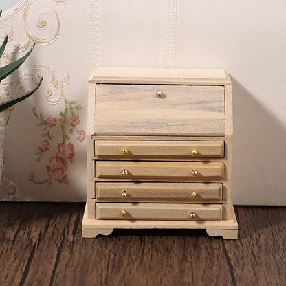 1:12 Dollhouse Miniature Bookcase Showcase Storage Cabinet Locker Display Cabinet Home Furniture Model Toy DollHouse Accessory
