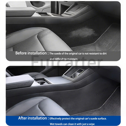 For Tesla ModelYL Y Juniper2025 Car Central Control Side Anti Kick TPEWaterproof Anti-dirt Fullcoverage Anti Kick Protective Mat