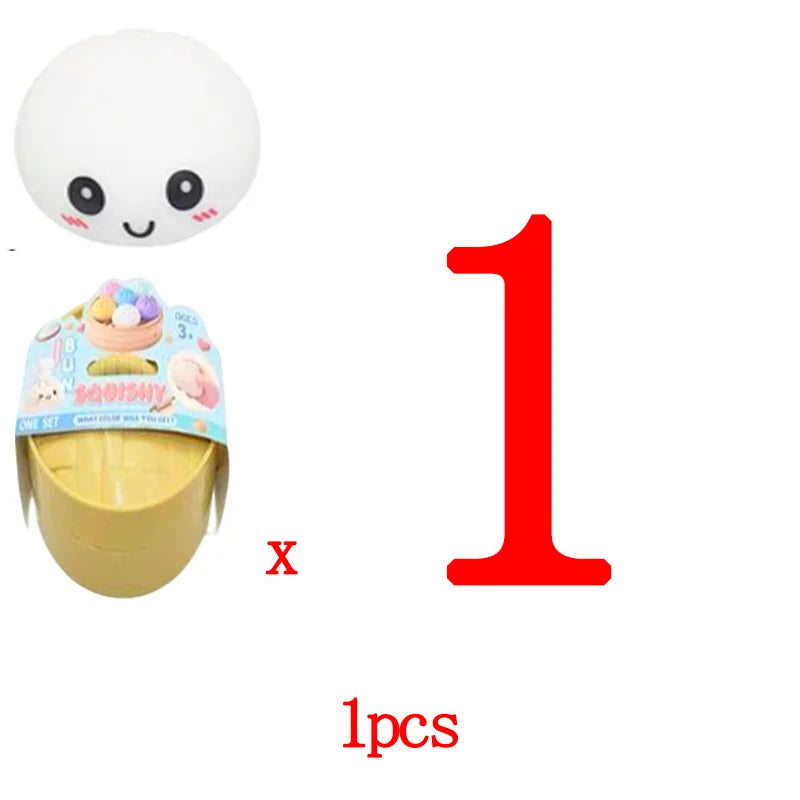 In stock hot sales 6 Cm Giant Dumpling 4 Inch Dumpling Stress Bun Anxiety Soft Decompression Dough For Adults Skateboard