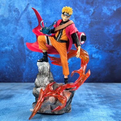 25cm Naruto Anime Figure Uzumaki Naruto Uchiha Sasuke Action Model Pvc Statue Desktop Ornament Collection Toy Gift Fast Delivery