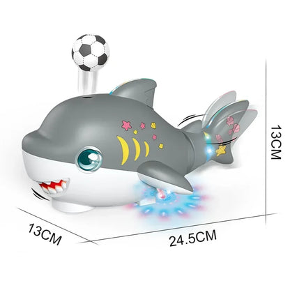 Baby Toys Toddler Electric Crawling Education Toys Blowing Ball Dancing Swing Musical Shark Toy With Music Flashing Light Kids
