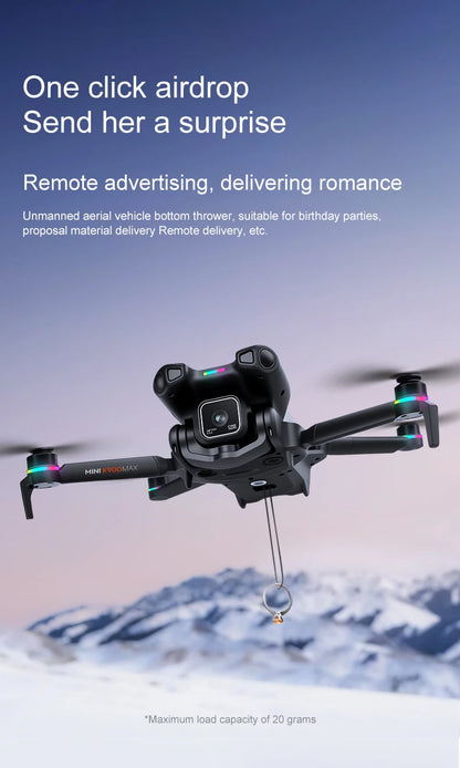 K900 MAX 8K Professional Drone with Dual Camera WiFi FPV Aerial Photography 360° Obstacle Avoidance Quadcopter airdrop Drone Toy