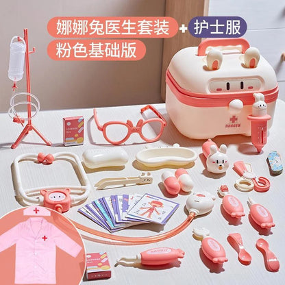 Kids Doctor Play Set Medical Kit Toys Educational Role Play Gift with Stethoscope Syringe Dentist Tools for Boys & Girls