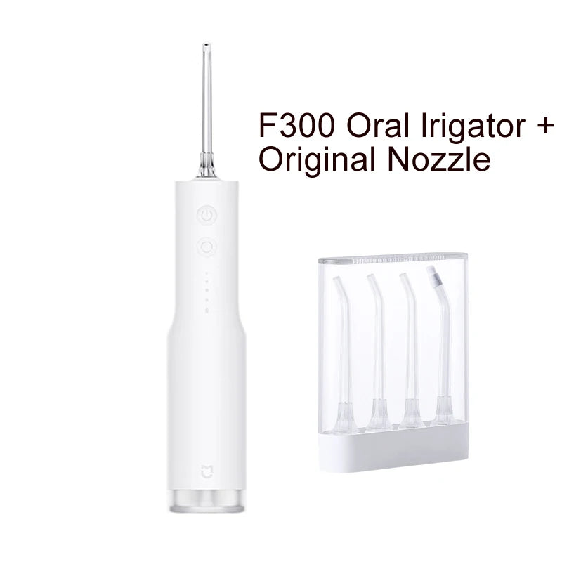 MIJIA Electric Oral Irrigator F300,240mL Water Tank,4 Mode Irrigator,2000time/m Frequency Pulse,115 day long battery life