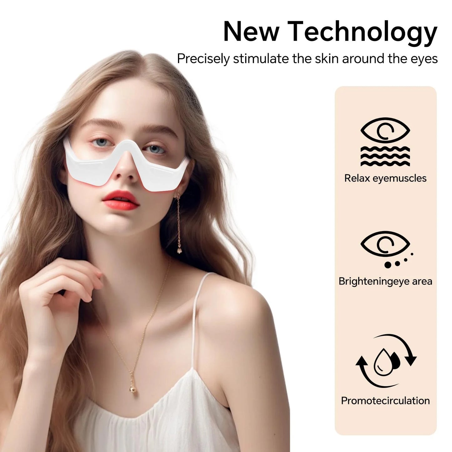 EMS Eye Massager, Portable Home Use Eye Massager With Ergonomic Design, Health Eye CareDevice, Ideal Gift For Friends And Girlfr
