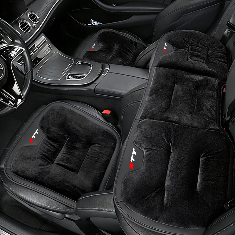 Car Seat CushionFor Audi TT Warm Flannel Thick Plush Universal Rear Seat Backrest Protector Cover