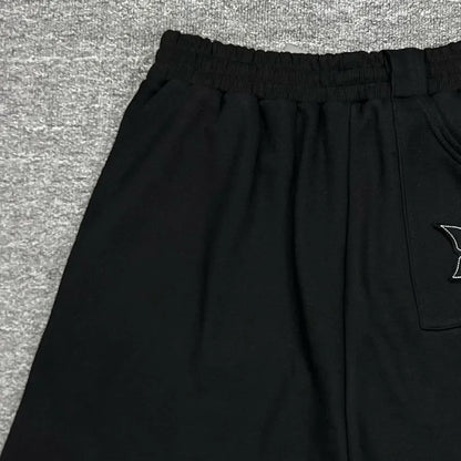 2026ss Summer Embroidery Mertra Shorts High Street Men Women Casual Drawstring Patchwork Splicing Cotton Short Pants