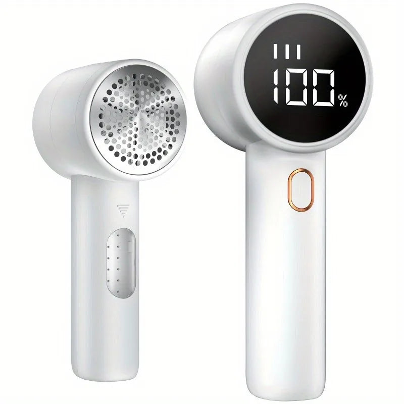 USB Rechargeable Fabric Shaver LED Display 6-Blade Electric Lint Remover Sweater Defuzzer Portable Clothes Fuzz Trimmer