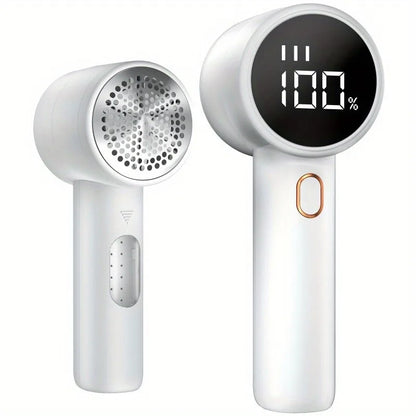 USB Rechargeable Fabric Shaver LED Display 6-Blade Electric Lint Remover Sweater Defuzzer Portable Clothes Fuzz Trimmer