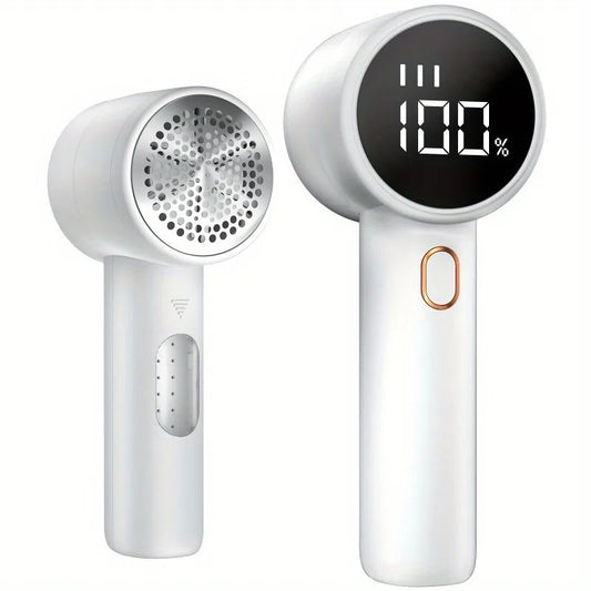 USB Rechargeable Fabric Shaver LED Display 6-Blade Electric Lint Remover Sweater Defuzzer Portable Clothes Fuzz Trimmer