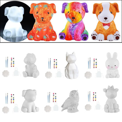 Animal Painting Kit Painting Animal Models Classroom Activities Art Set Unpainted for Girls Boys 3, 4,5,6,7,8, 9 Years Old