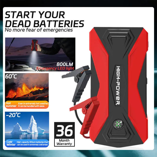 3000A Peak 29800mAh 12V Car Jump Starter Portable Power Bank with Smart Charger Auto Battery Booster for All Gas Diesel Vehicl.