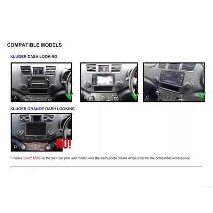 7" 4-64GB For Toyota Kluger 2007-2013 Car Stereo Radio Wireless Apple Carplay Android Auto Head Unit FM GPS BT