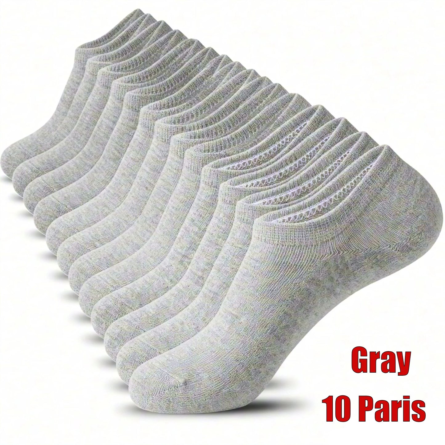 10/20 Pairs Womens and Mens Non Slip Ankle Socks Low Cut Invisible Liner Ankle Socks Cotton Breathable No-Show Sport Socks