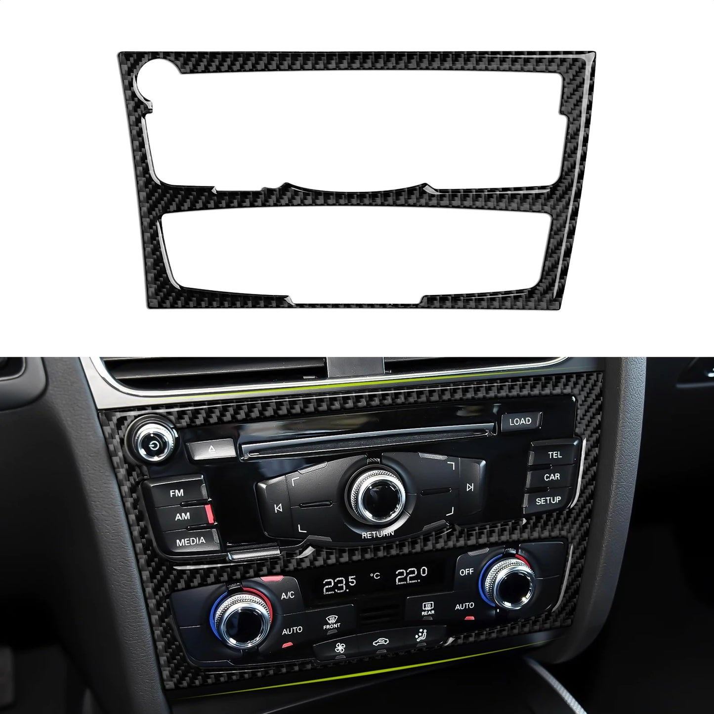 Car Center Console Gear Shift Panel Set, For Audi A4 S4 RS4 A5 S5 RS5 (2007-2016) Carbon Fiber Interior Sticker Trim Accessories