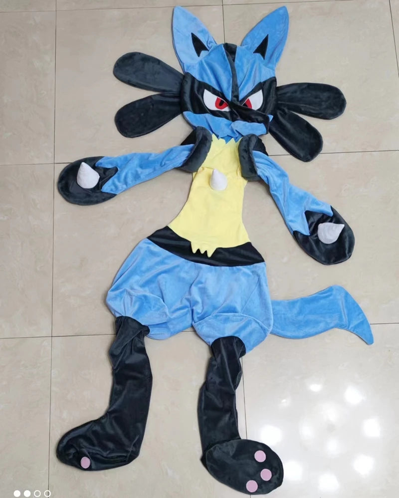 180cm/100cm Large Big Size Pokemon LucaRio Plush Leather Shell Anime Plush Stuffed Doll Super Big Plushies Pillow Holiday Gift